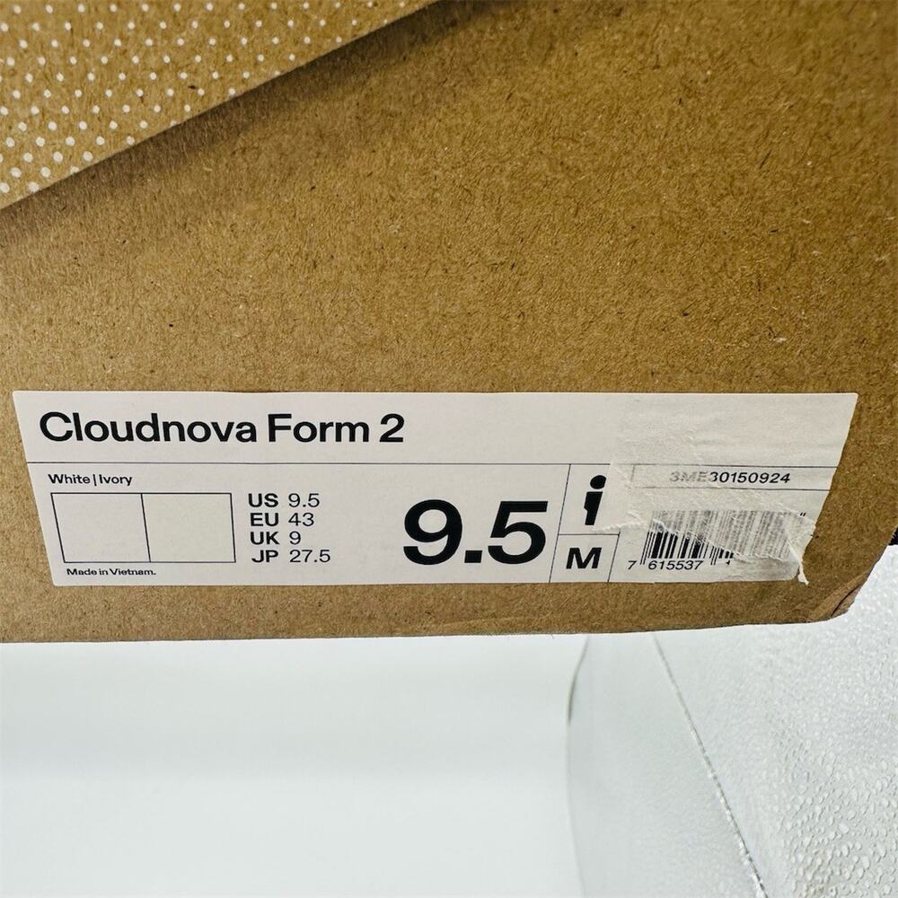 On Running Cloudnova Form 2 Sneakers Beige/White Orange Shoes | Men's Size 9.5 - Picture 9 of 11